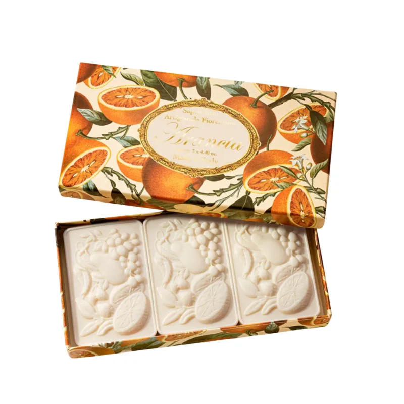 FIORENTINO Raudonųjų apelsinų muilas, 3x125 g