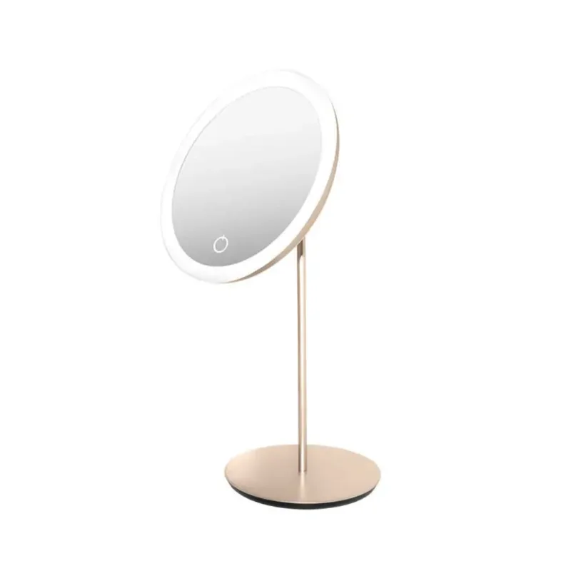 Veidrodis ant kojelės su LED apšvietimu Be Osom LED Table Mirror Champagne BEOSOM18DTRGD