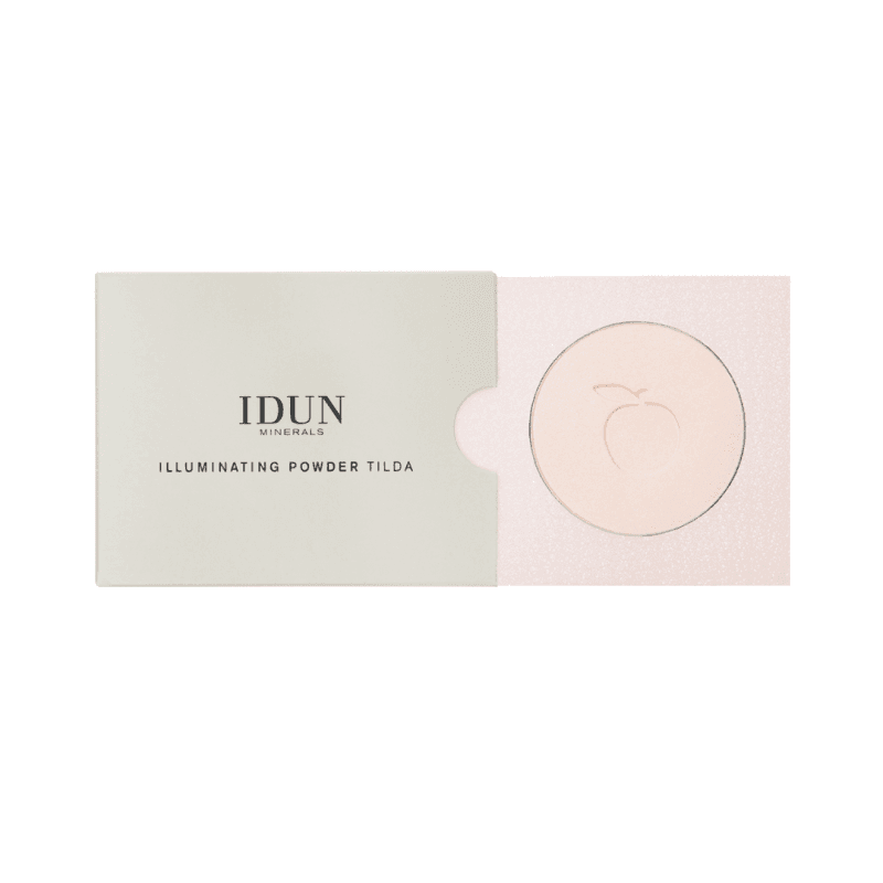 IDUN Minerals kompaktinė pudra suteikianti švytėjimo Tilda Nr. 1522, 3,5 g