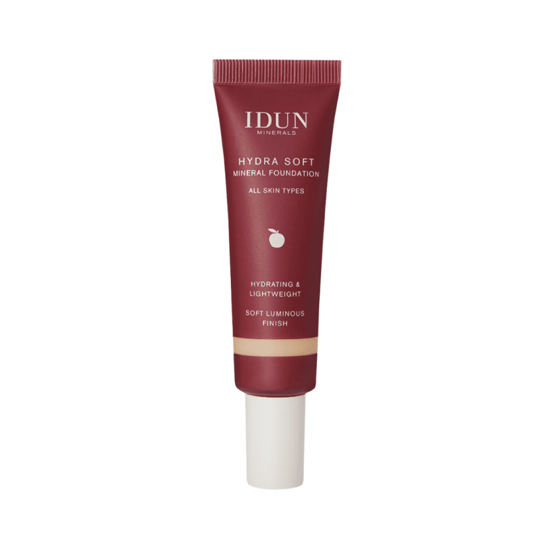 IDUN Minerals Hydra Soft skystas mineralinis makiažo pagrindas Nr. 1257 Disa, 30 ml (Light / Medium Neutral)