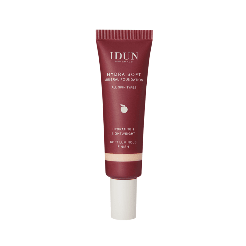 IDUN Minerals Hydra Soft skystas mineralinis makiažo pagrindas Nr. 1252 Saga, 30 ml (Fair Neutral)
