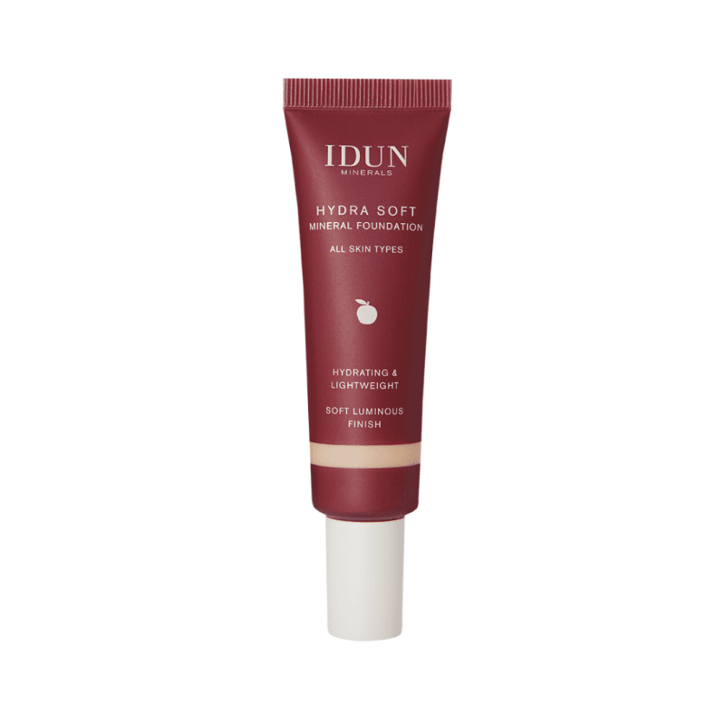 IDUN Minerals Hydra Soft skystas mineralinis makiažo pagrindas Nr. 1253 Freja, 30 ml (Light, warm)