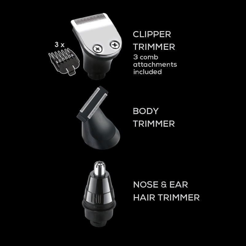Įkraunama daugiafunkcinė barzdaskutė su magnetiniu įkrovimo stoveliu OSOM Men Care Electric Beard & Head Shaver OSOM6269v