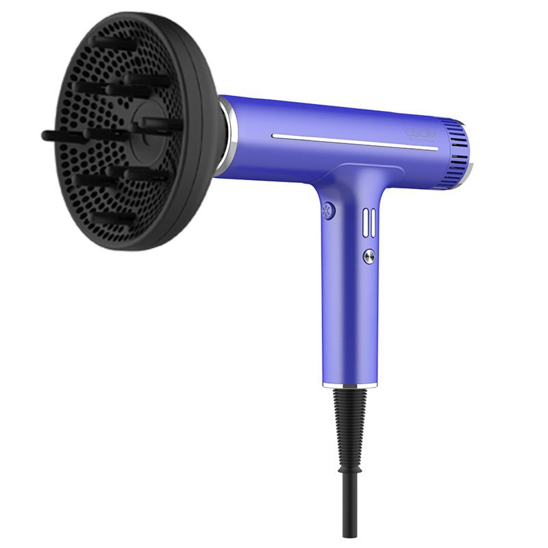 Plaukų džiovintuvas Osom Professional Hair Dryer OSOMDF06HDBLU, ilgaamžis BLDC variklis su jonais, 1800 W