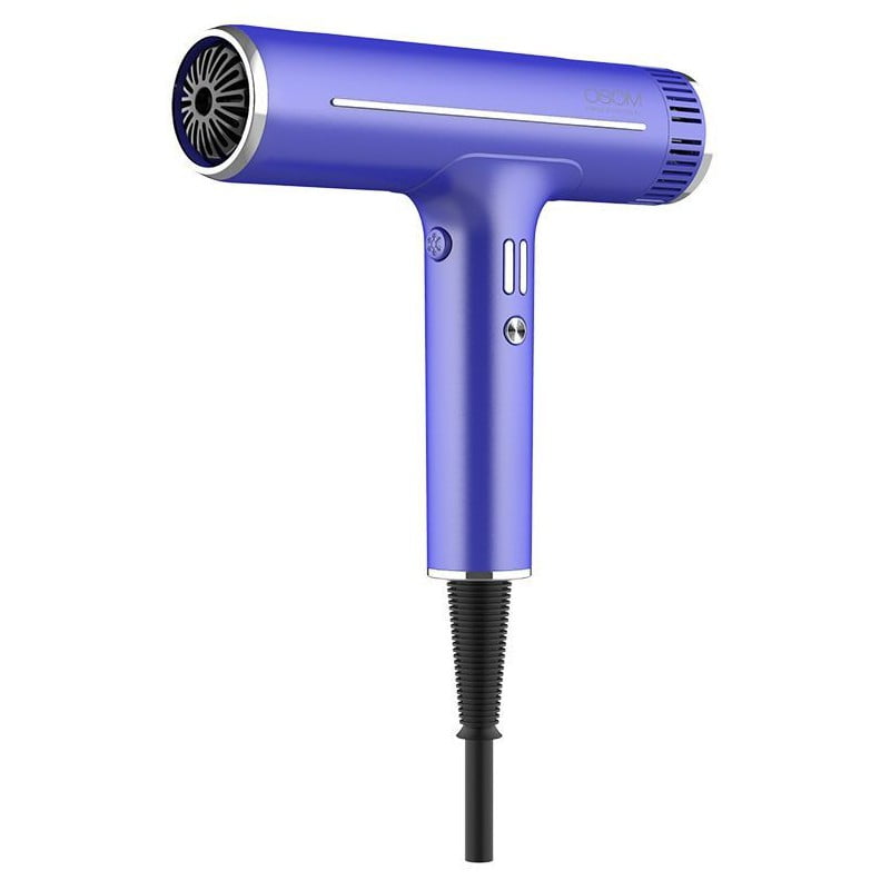 Plaukų džiovintuvas Osom Professional Hair Dryer OSOMDF06HDBLU, ilgaamžis BLDC variklis su jonais, 1800 W