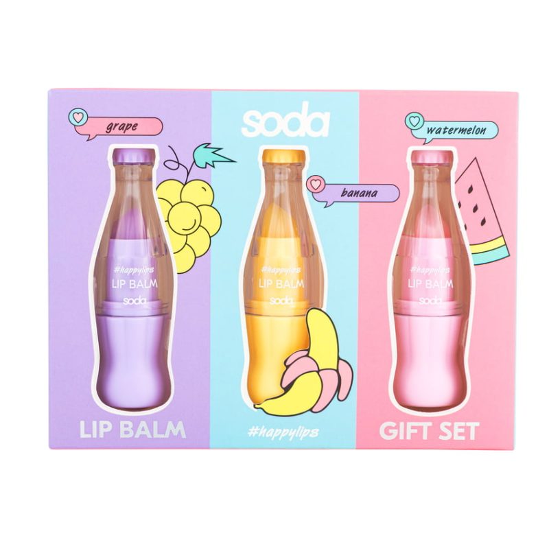 SODA lūpų blizgesių rinkinys Happylips