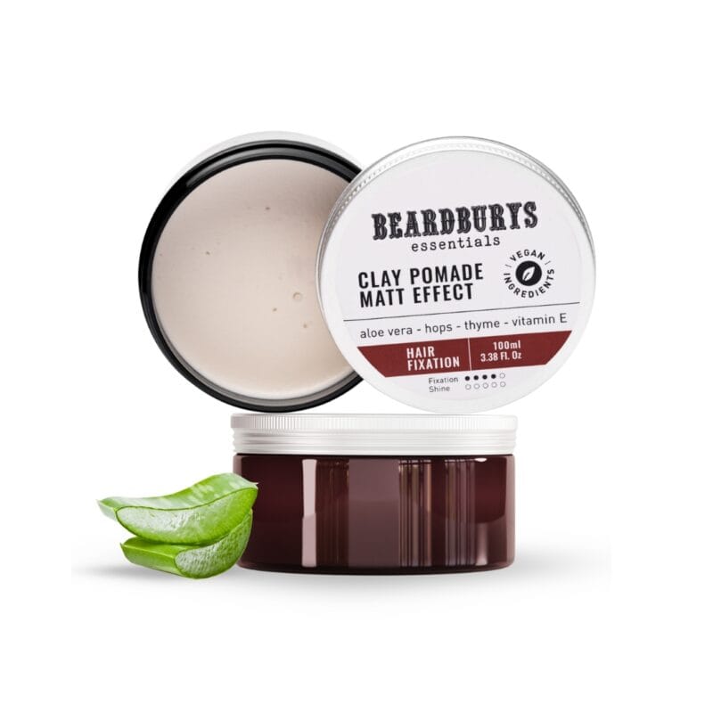 Beardburys ESSENTIALS Wax Clay Pomade Matt Effect Matinio efekto plaukų pomada, 100 ml
