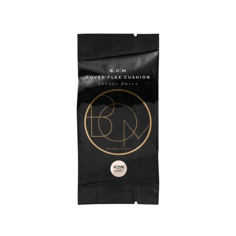 BOM Cover Flex Cushion (kušonas) - kompaktinės kreminės pudros papildymas, 21N ivory