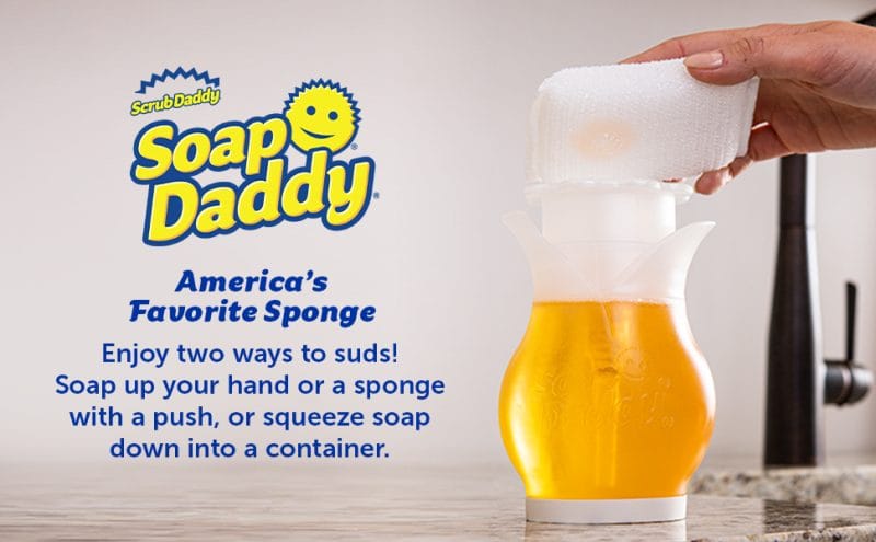 Scrub Daddy Soap Daddy – dvigubos funkcijos indų plovimo skysčio dozatorius