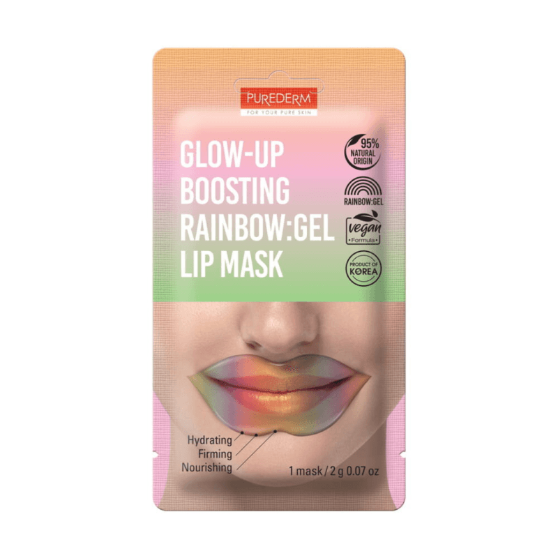 Purederm hidrogelinė lūpų kaukė Glow-Up Boosting Rainbow Gel Lip Mask, 2 g