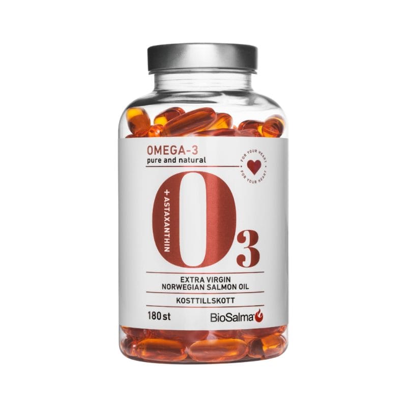BioSalma Omega3  tyri norvegiškų lašišų žuvų taukai, 1000mg