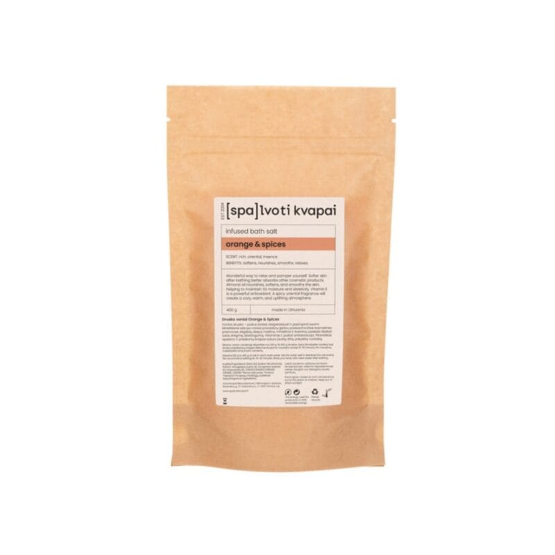 SPALVOTI KVAPAI druska voniai Orange & Spices, 400g