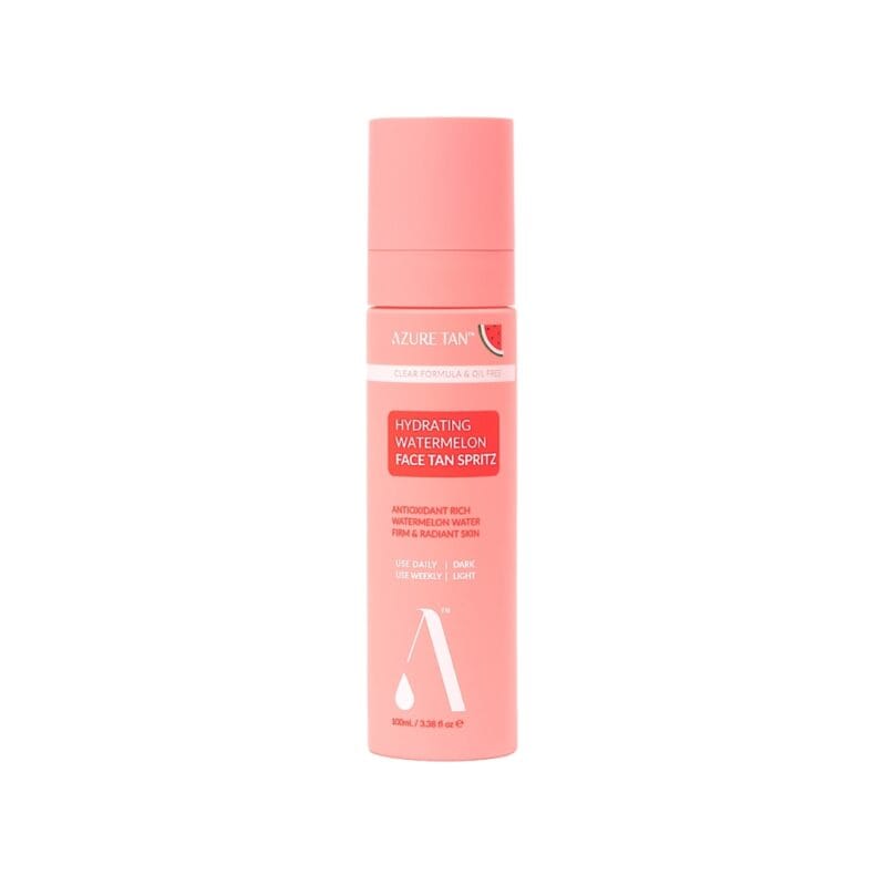 Azure Tan Drėkinantis savaiminio įdegio veido tonikas "Hydrating Watermelon Face Tan Spritz", 100ml
