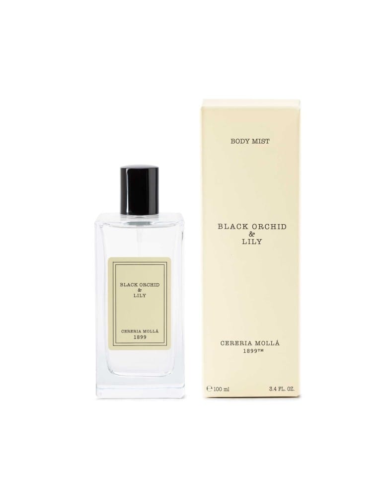 CERERIA MOLLA purškiklis ir kūno dulksna „Black orchid & lilly“ 100 ml