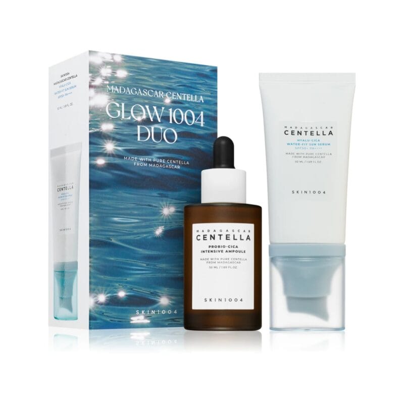 Skin1004 Skin1004 Madagascar Centella Glow 1004 Duo rinkinys veidui (50 ml serumas + 50 ml apsauginis serumas)
