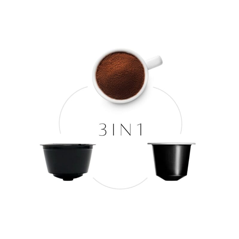 NATA TRIO Kavos aparatas NT-K300B (1) NÁTA TRIO Kapsulinis Kavos Aparatas "3in1", juodas, NT-K300B